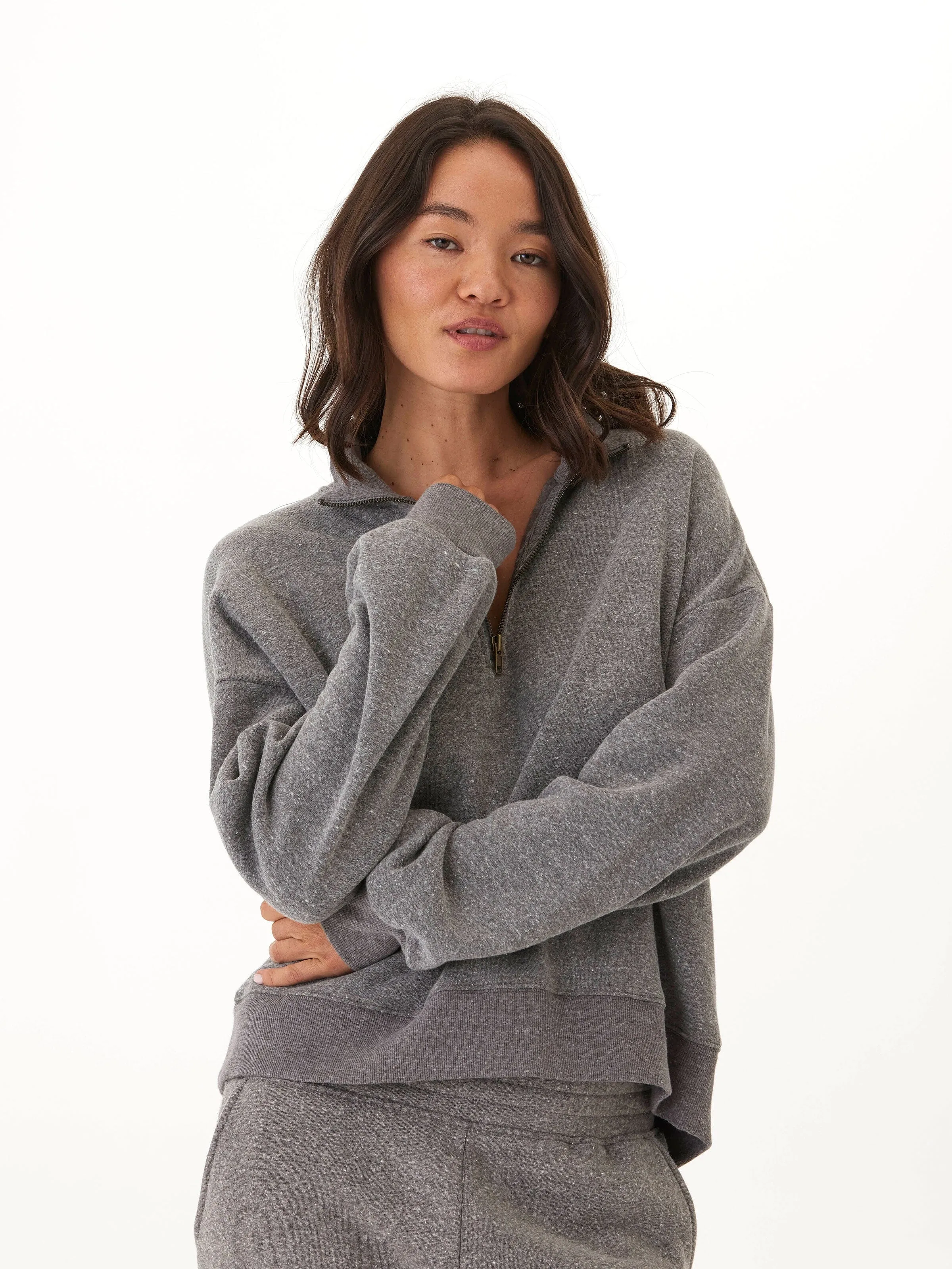 Constance Tribend Fleece Half Zip Pullover Quick Dry Fabric Technology