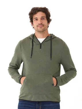 Khris 1/4 Zip Feather Fleece Hoodie Flex Fit Fabric