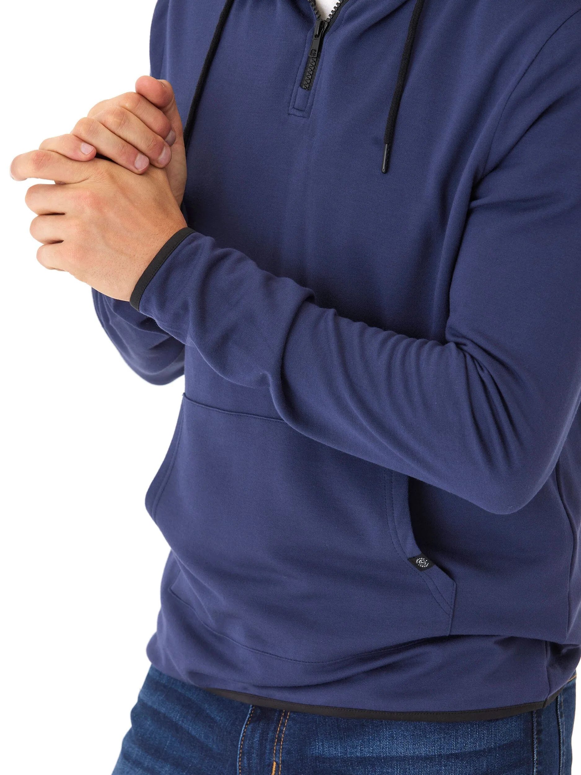 Daywear Staple Khris 1/4 Zip Feather Fleece Hoodie