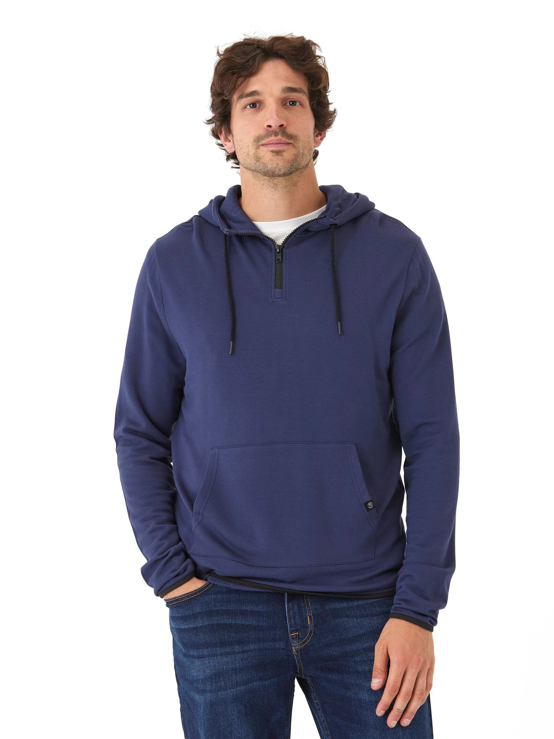 ReinforcedStressPoints Everyday Look Khris 1/4 Zip Feather Fleece Hoodie