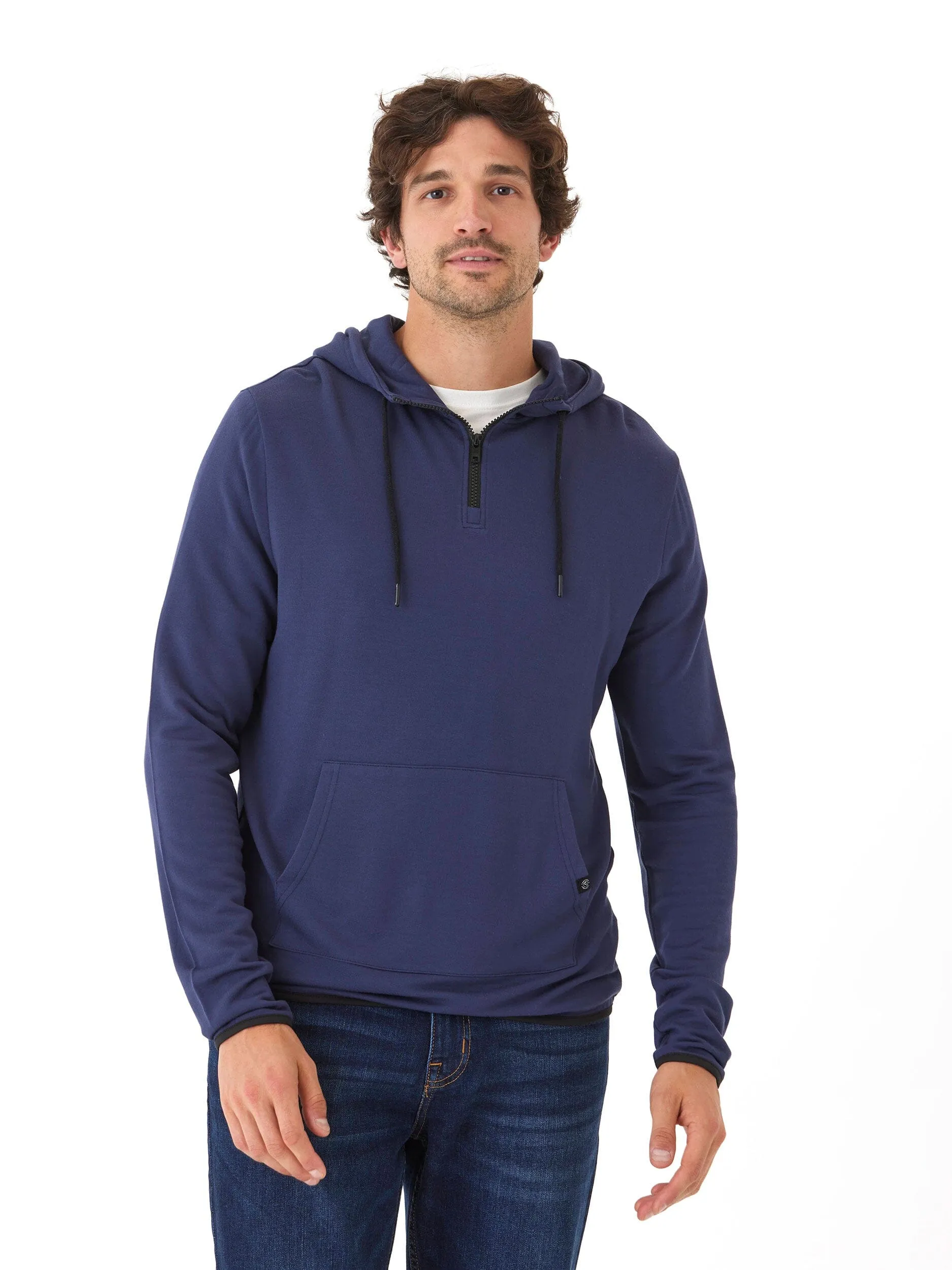 Khris 1/4 Zip Feather Fleece Hoodie PerimeterStructuralBoning Durable Outer Shell