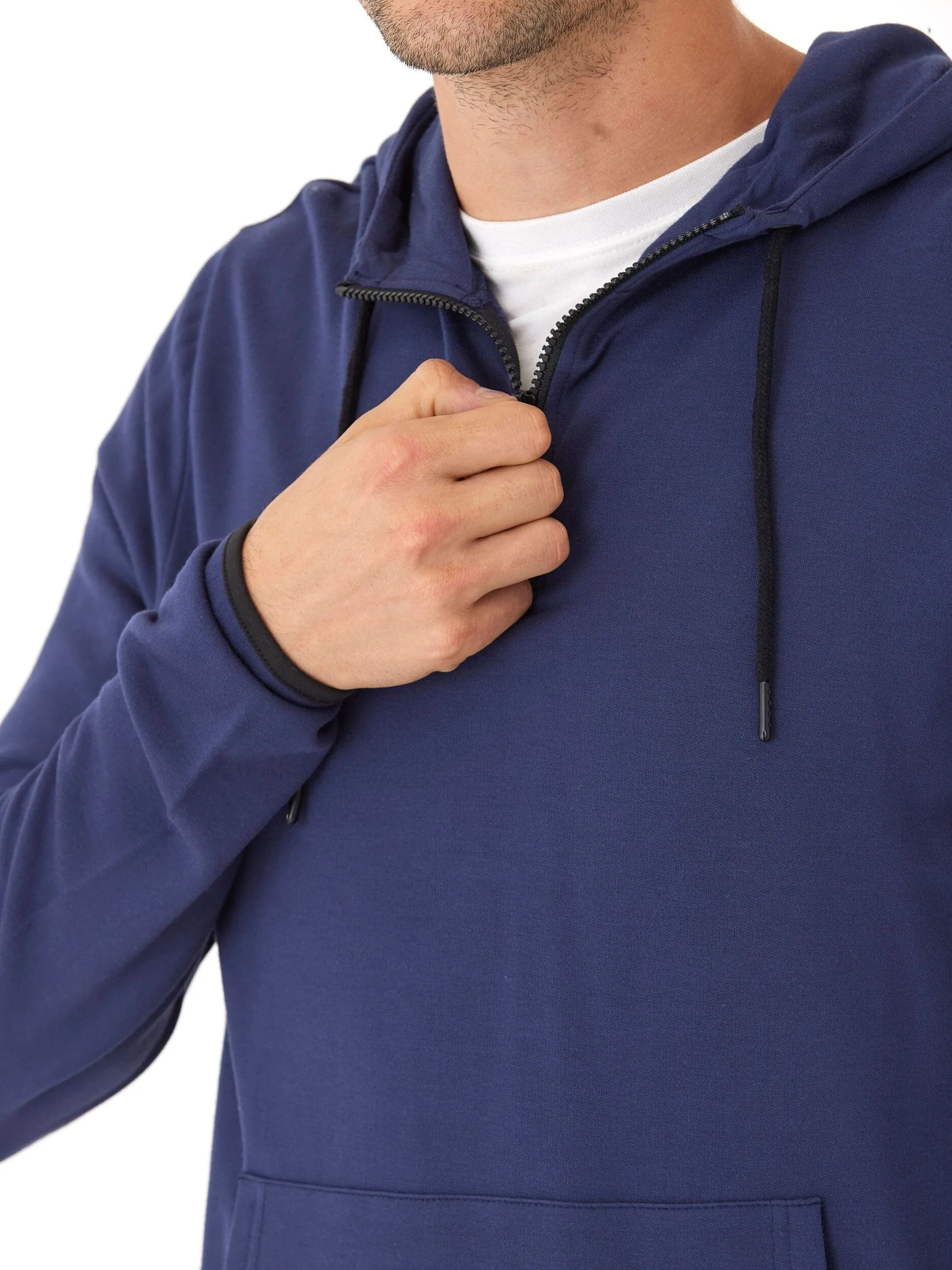 Khris 1/4 Zip Feather Fleece Hoodie Anti Pilling