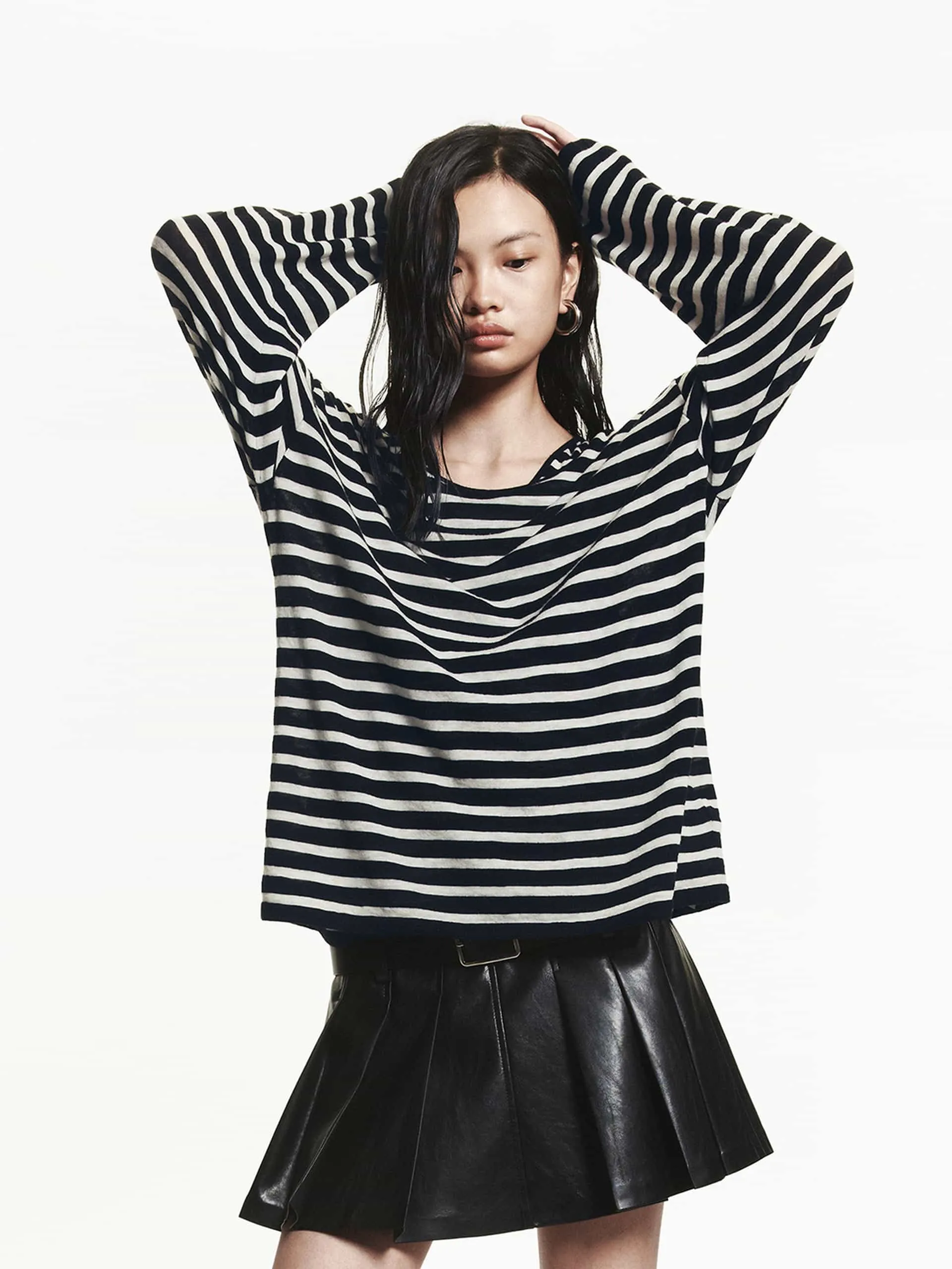 Layered Knitwear Loose Wool Sweater with Tank