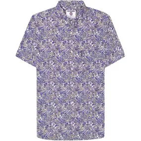 Lambretta Mens Cotton Paisley Shirt - Multi UV Protective Coating