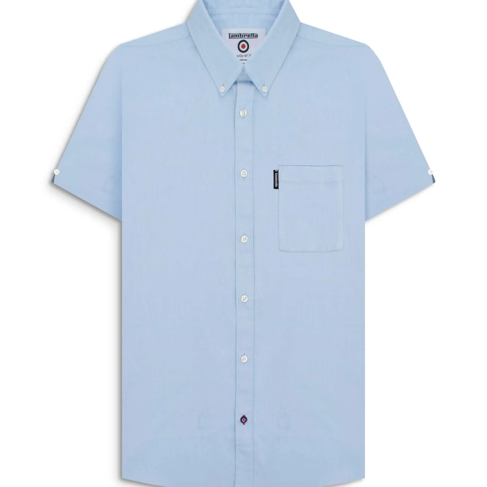 Trendsetting Lambretta Mens Oxford Shirt Short Sleeve Shirt
