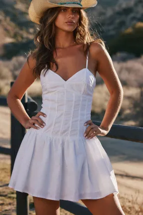 Lana White Drop Waist Mini Dress Cool Undertone Summer Ready