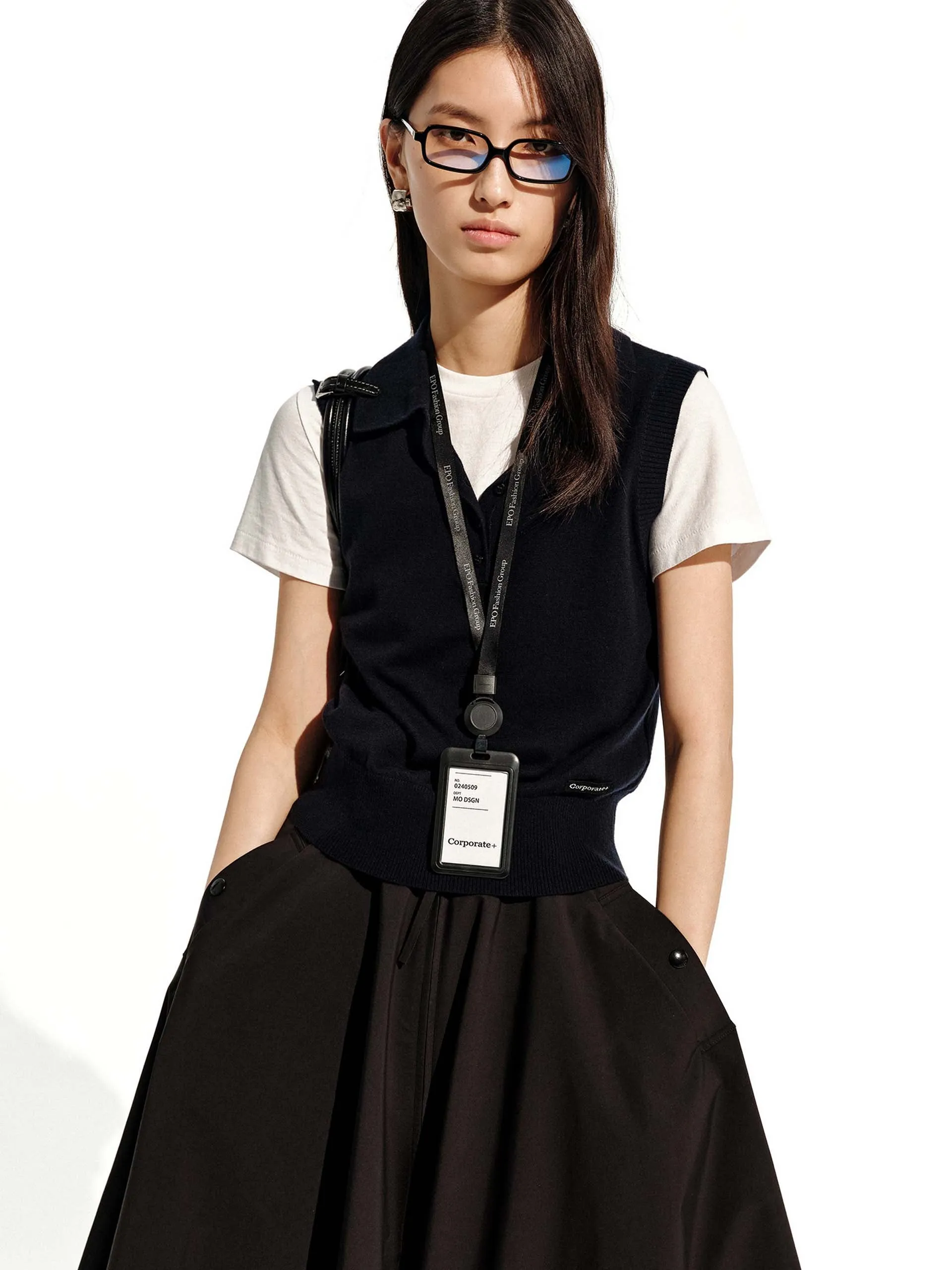 Lapel Collar Wool Knit Vest quick dry Quick Dry Weave