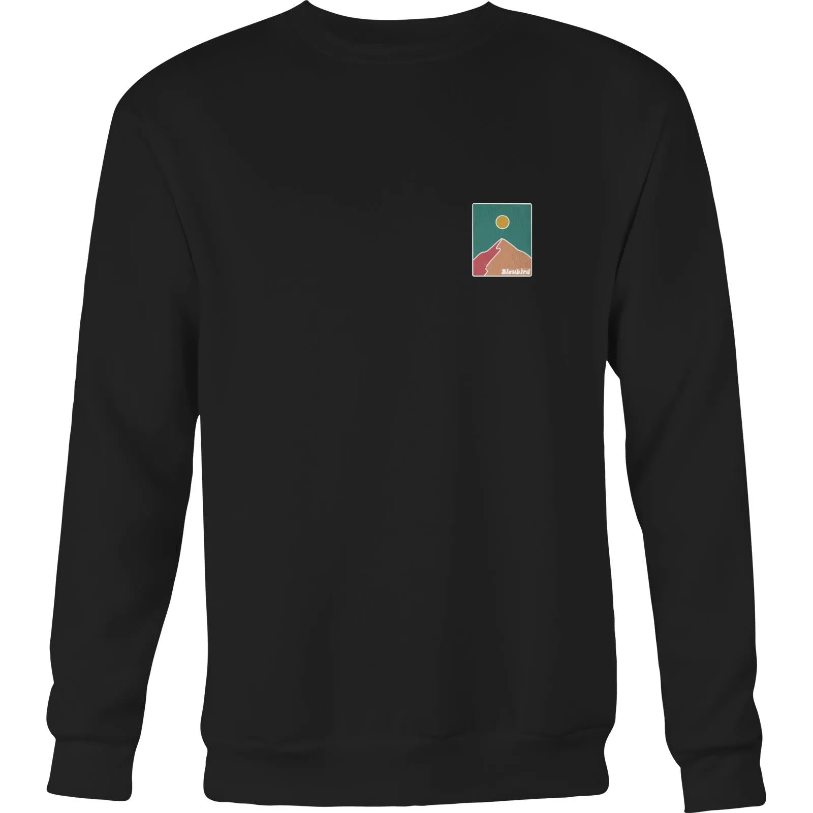 Bleubird Picos Crew Sweatshirt Distressed Texture MeshLining