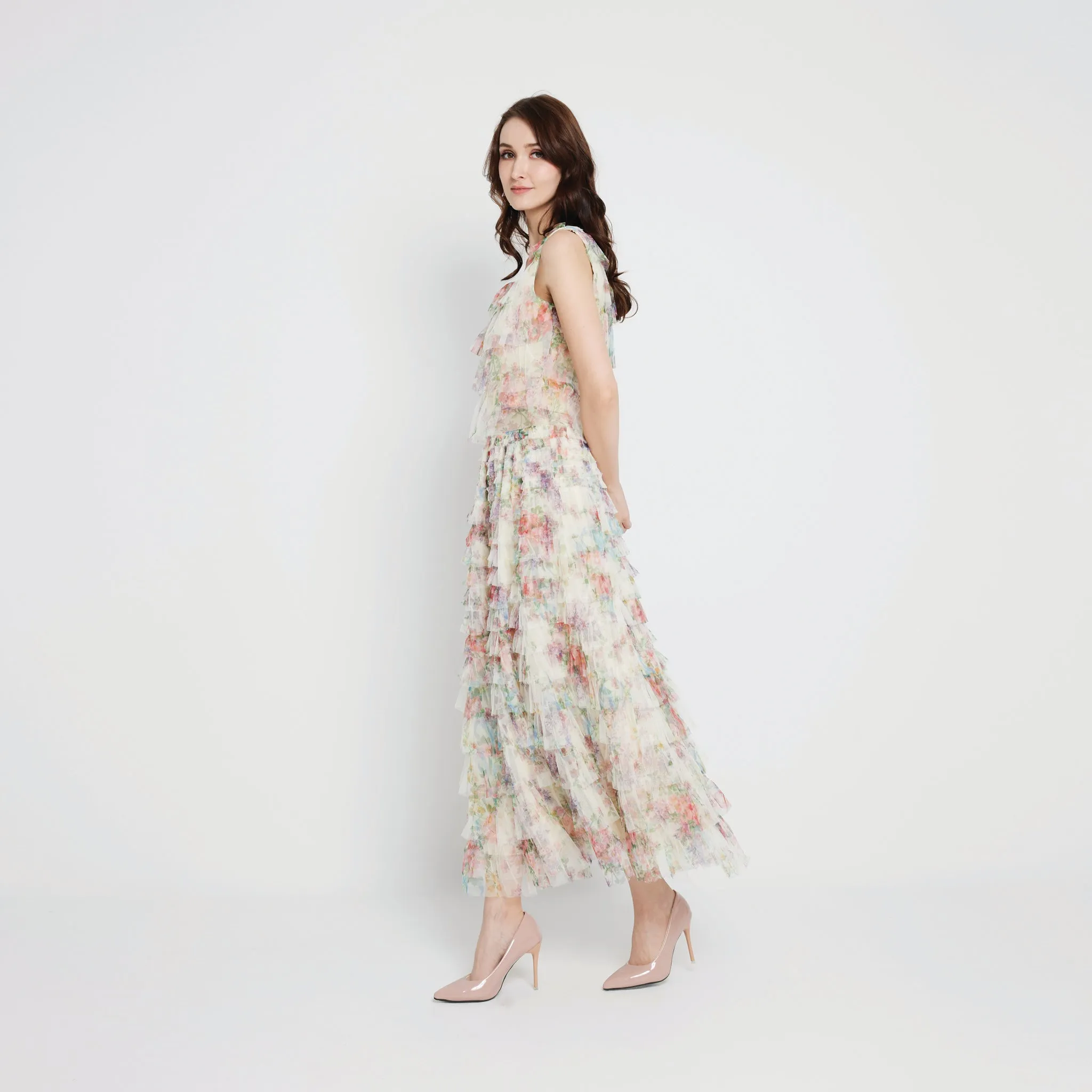urban scene Summer Picnic Layer Tulle Skirt