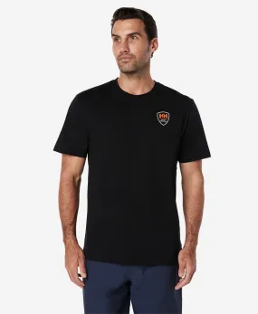 VNeckReinforcement Durable Reinforced Hem PASS T-SHIRT, BLACK