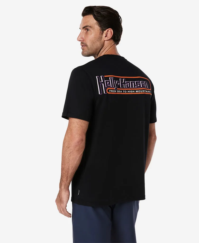 PASS T-SHIRT, BLACK ConvertibleCollar