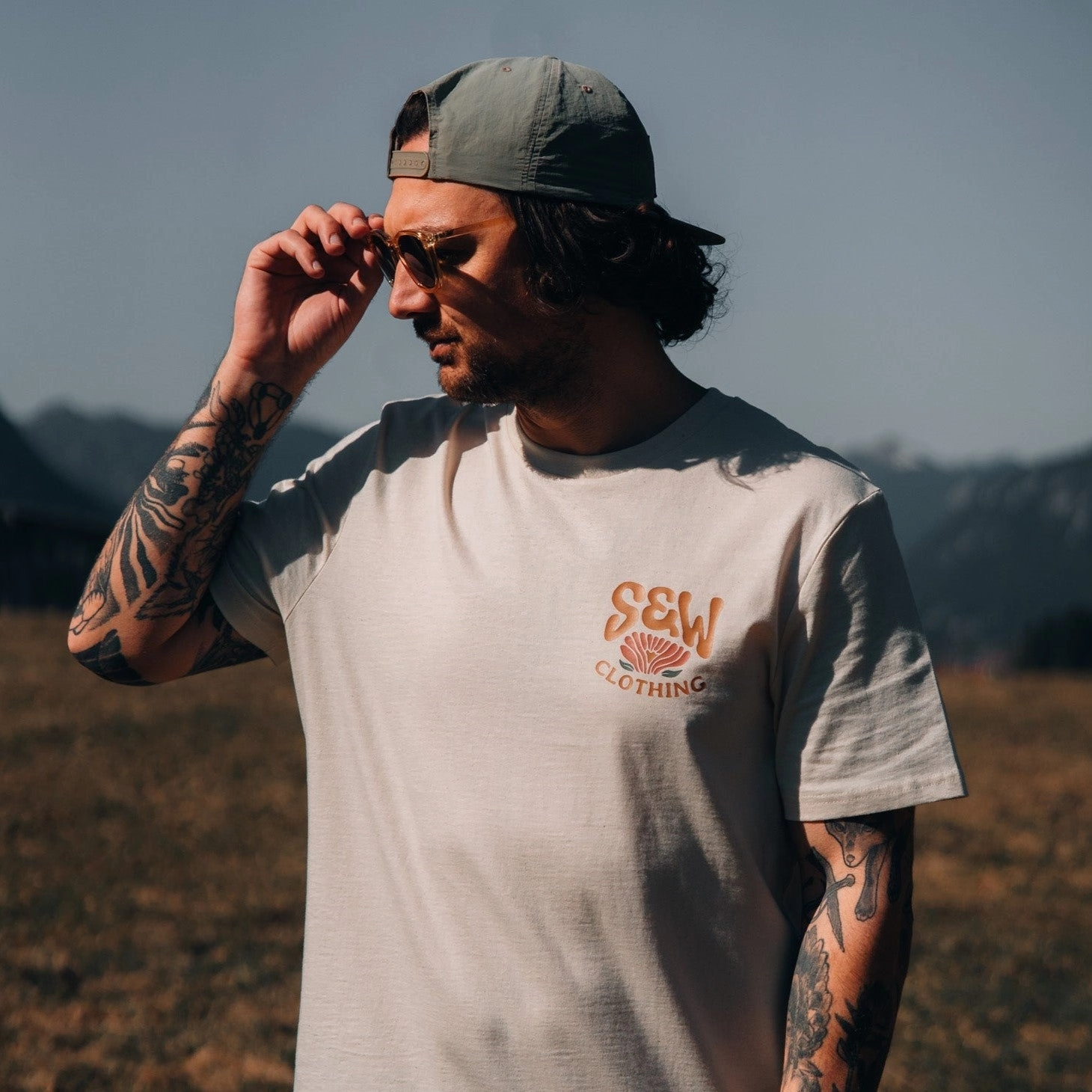 Echo "Logo" Tee Reinforced Shoulder Stitching Light and Fresh