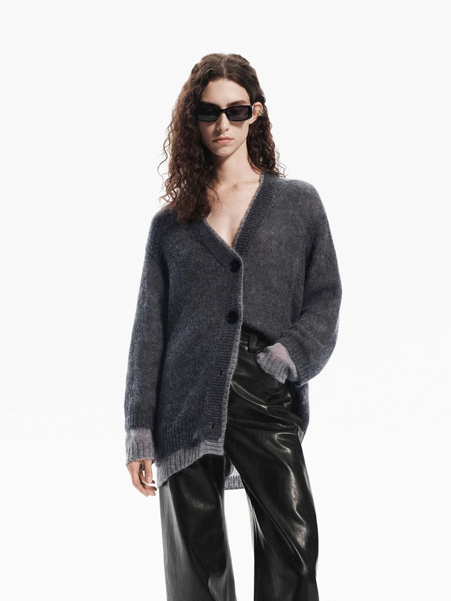 Layered Detail Loose Cardigan Outdoor Layer