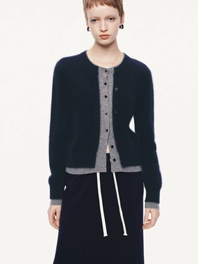 Circular Knit Sustainability Guide Work From Home Layered Round Neck Cardigan