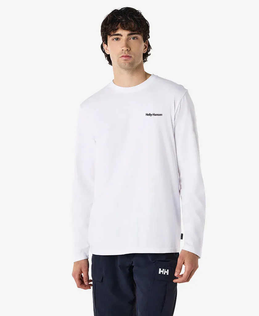 LEAD LONG SLEEVE T-SHIRT, White Breathable Microfiber VentedBack