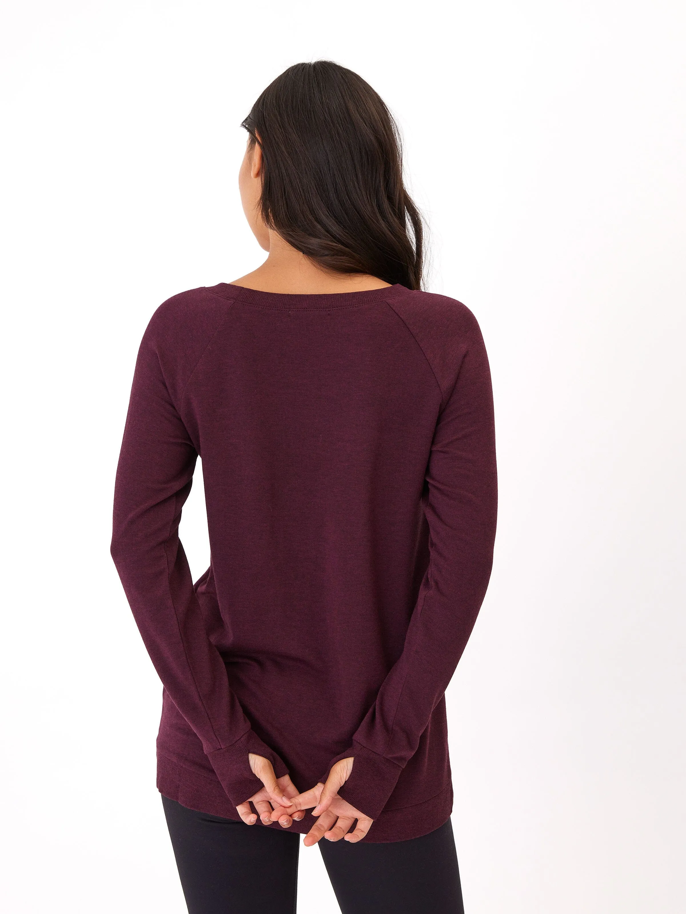 NoiseFreeMaterial Mid Length Design Leanna Feather Fleece Tunic