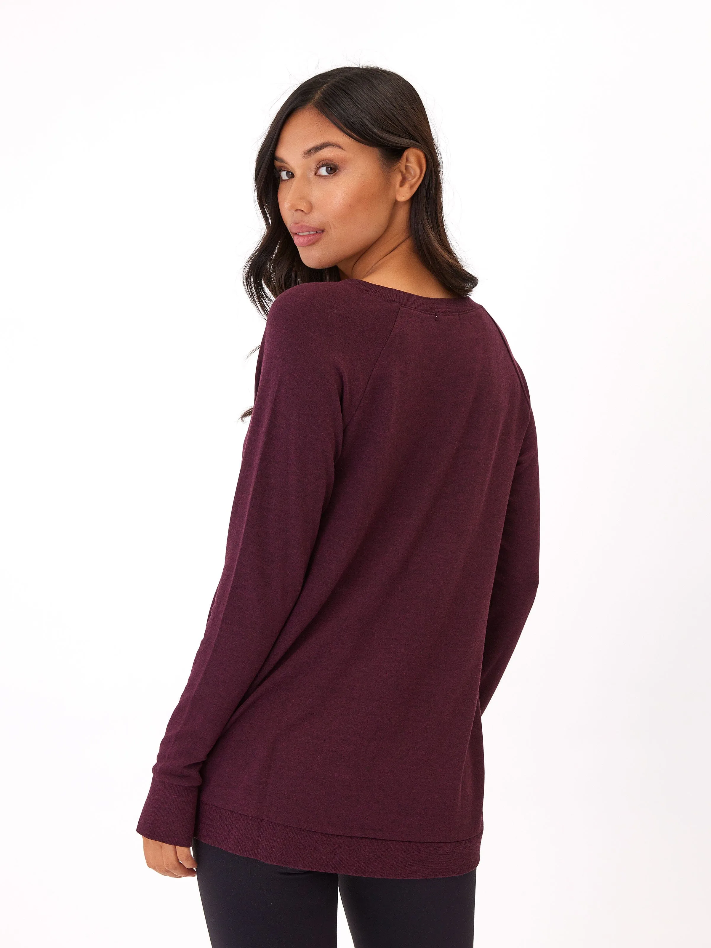 Leanna Feather Fleece Tunic Autumn Layers Organic Cotton Blend