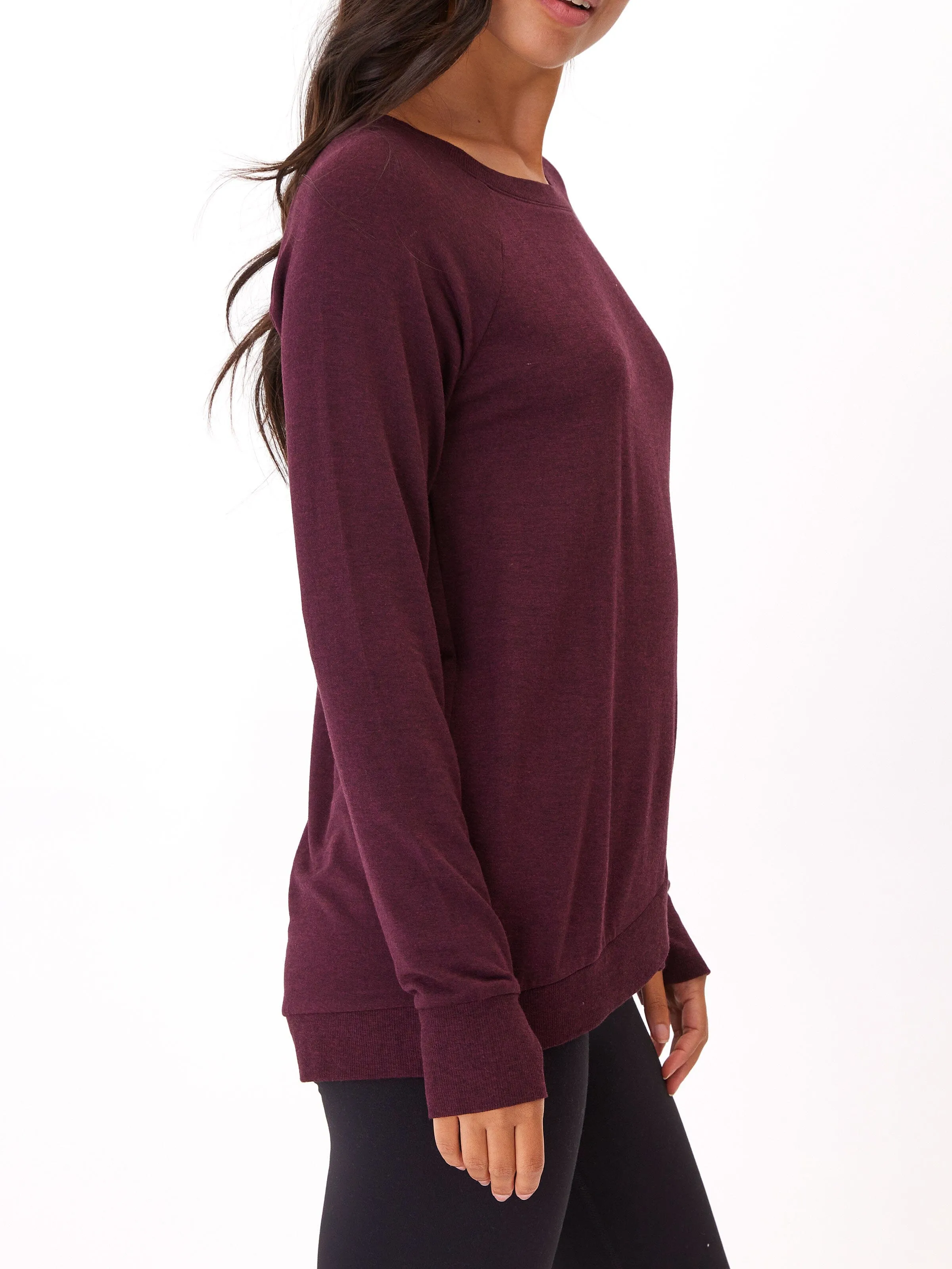 Leanna Feather Fleece Tunic Glow In Dark Trims Cozy Hood Detail