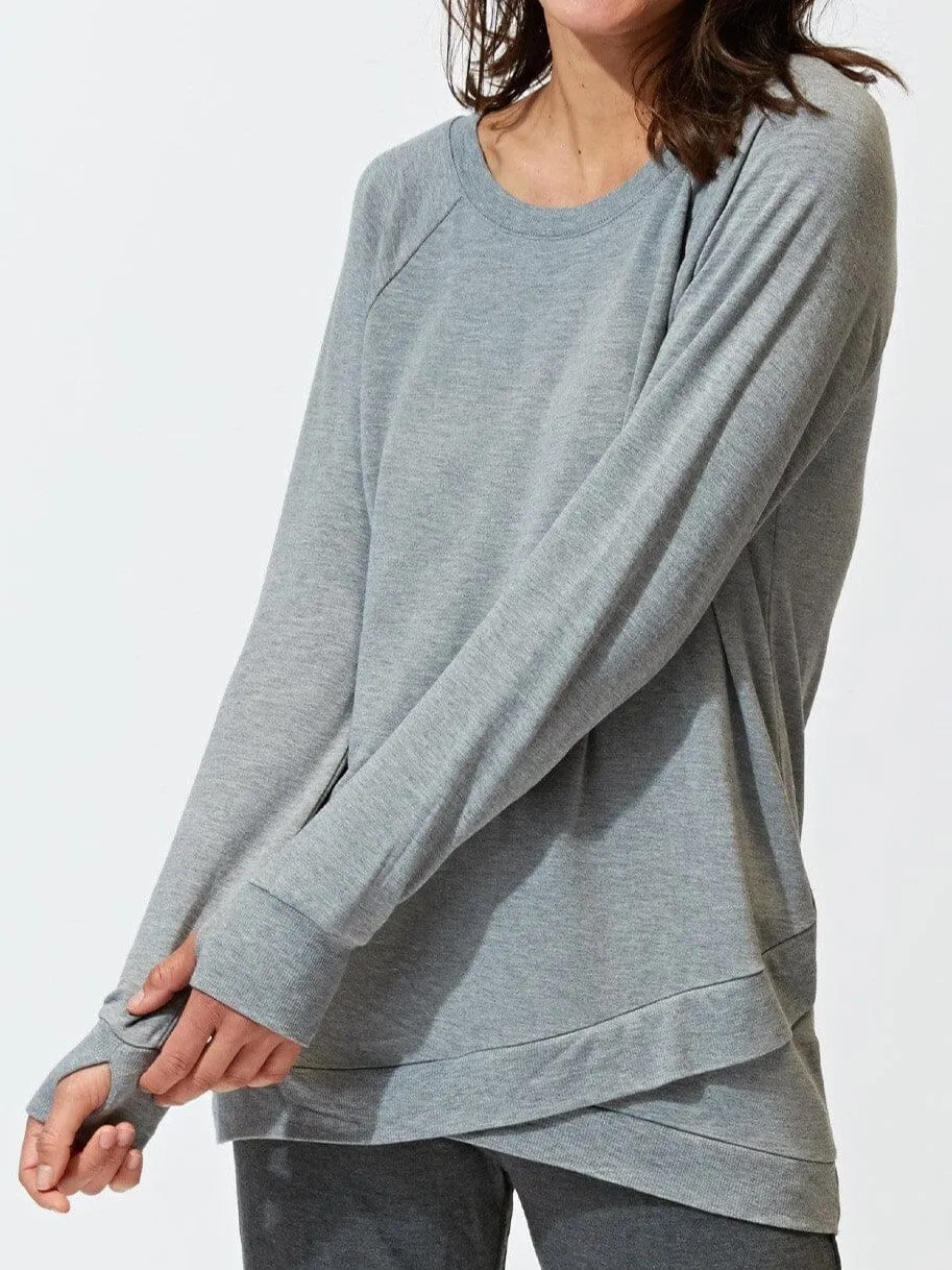 Leanna Feather Fleece Tunic Tailored Silhouette