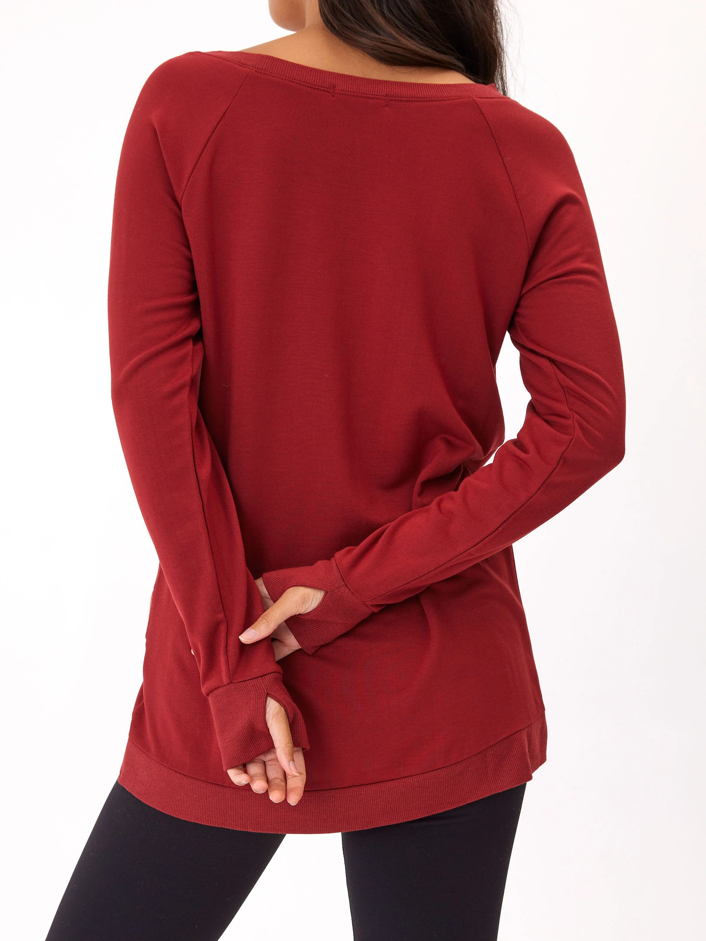 Adjustable Hood Cold Weather Leanna Feather Fleece Tunic