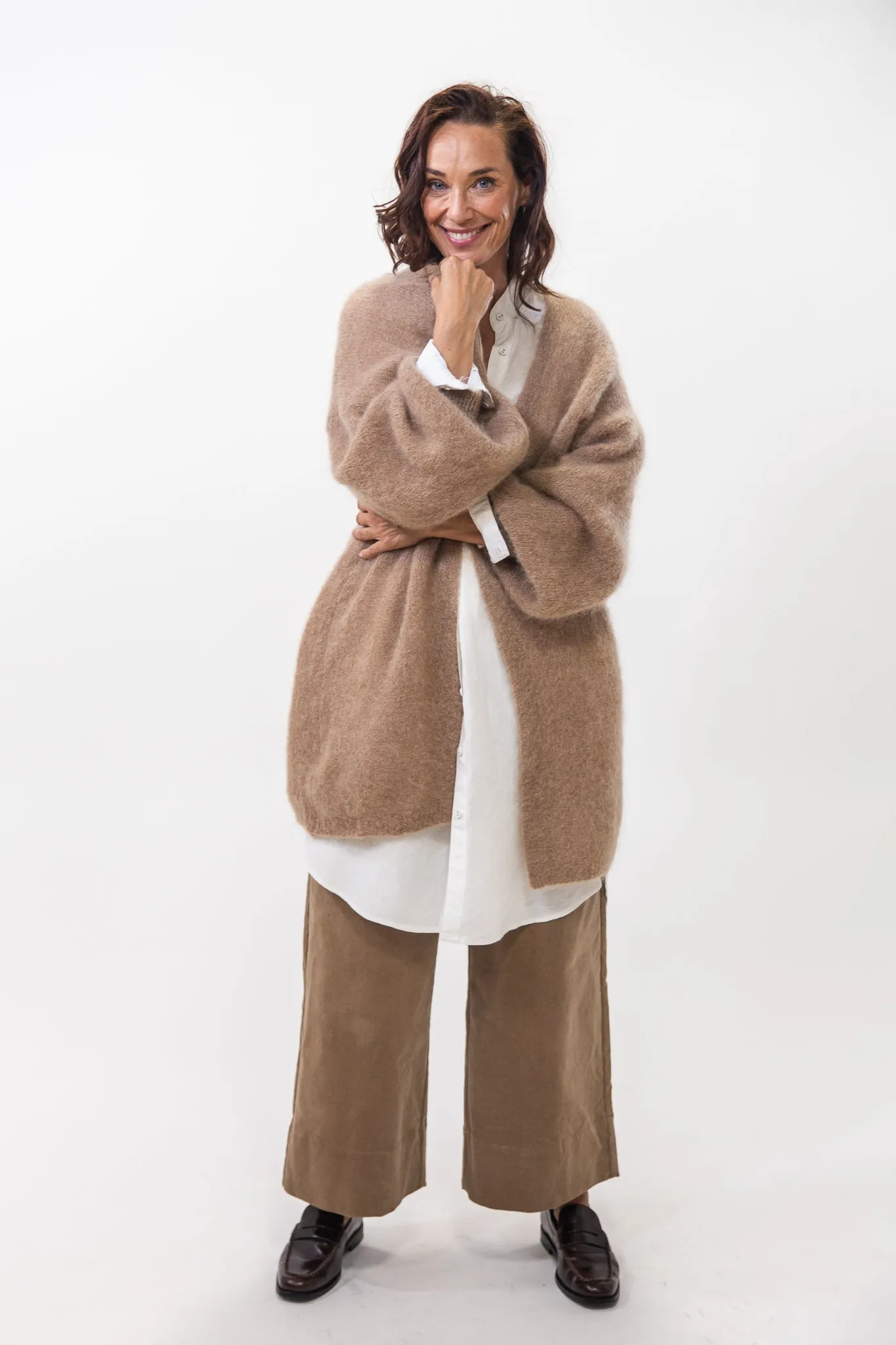 Relaxed Waist Snuggle Style Lee Knit | Medium Brown