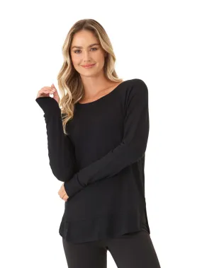 Leelu Feather Fleece Raglan Pullover Light Reflectivity Trim