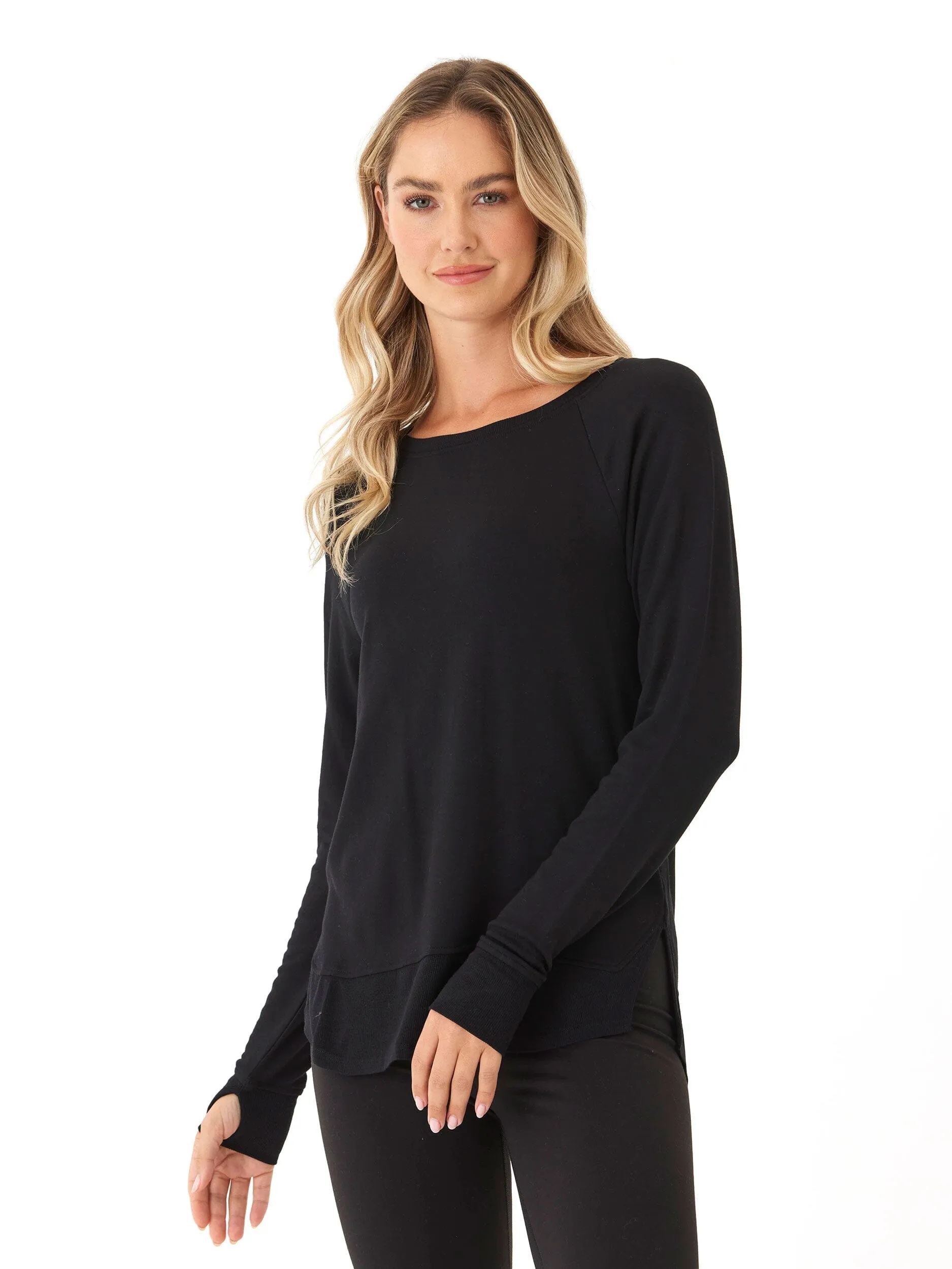 Modern Layers Leelu Feather Fleece Raglan Pullover