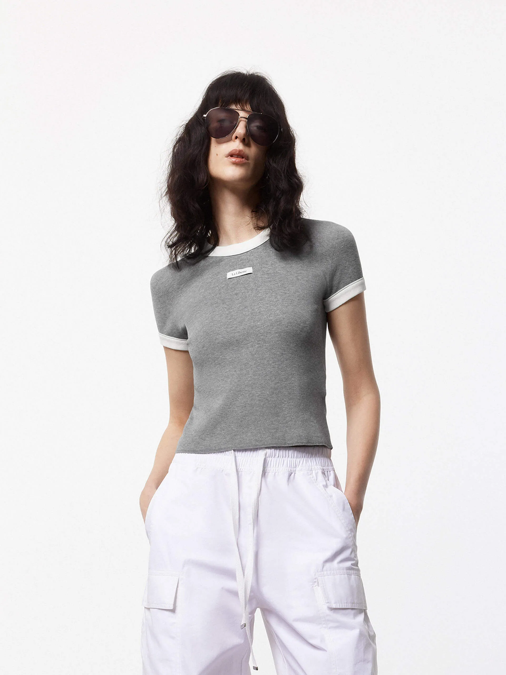 Letter Print Fitted Top Warm Comfort Fit