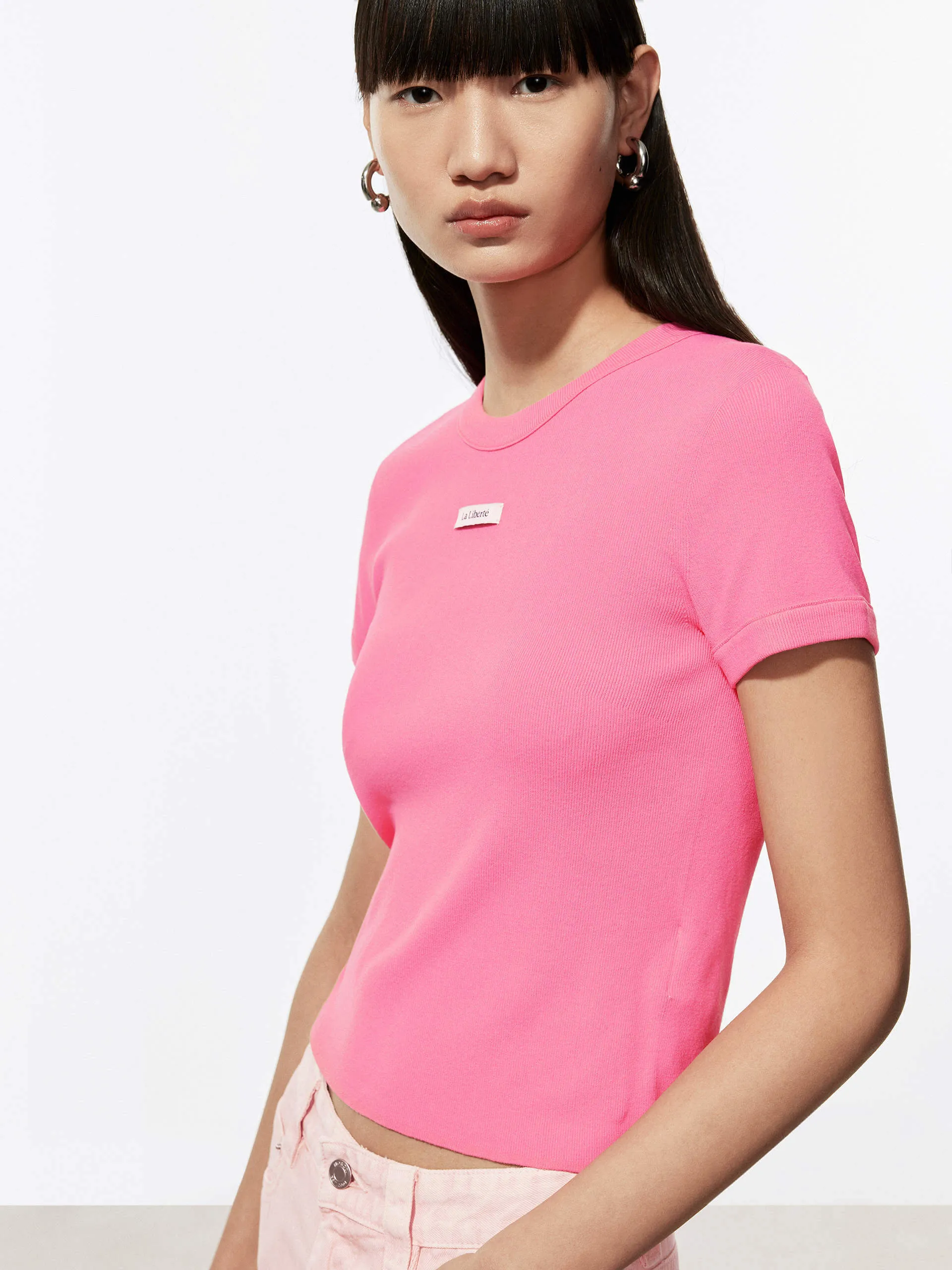 Breathable Comfort Wear Breathable Style Letter Print Fitted Top