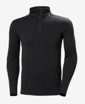 LIFA MERINO MIDWEIGHT 1/2 ZIP, Black ReinforcedArmholes