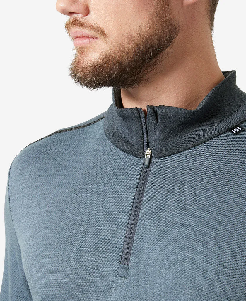 YarnBlend LIFA MERINO MIDWEIGHT 1/2 ZIP, Washed Navy