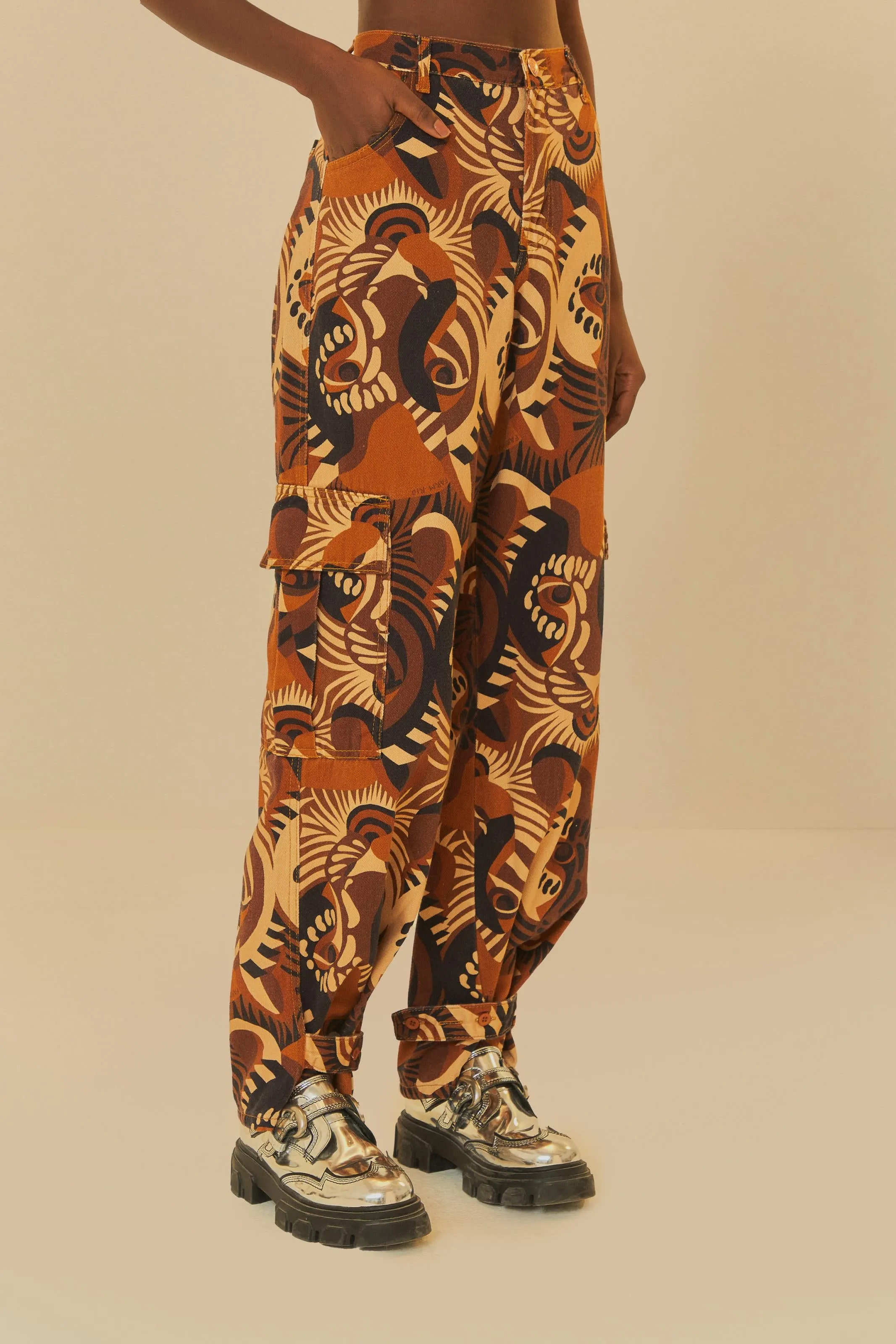 Relaxed Style FARM TIGRE DA NOITE SARJA PANTS