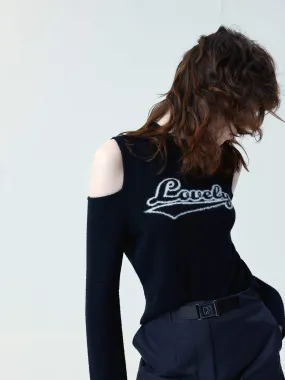 Cut Shoulder Jacquard Sweater Cozy Performance Winter Wear Essentials