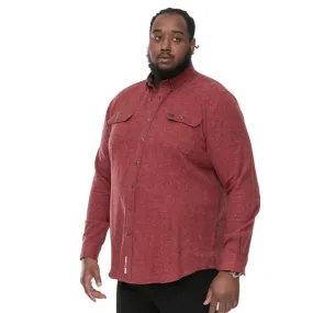 D555 Mens Tobias Big & Tall Long Sleeve Textured Two Patch Pocket Shirt Urban Style