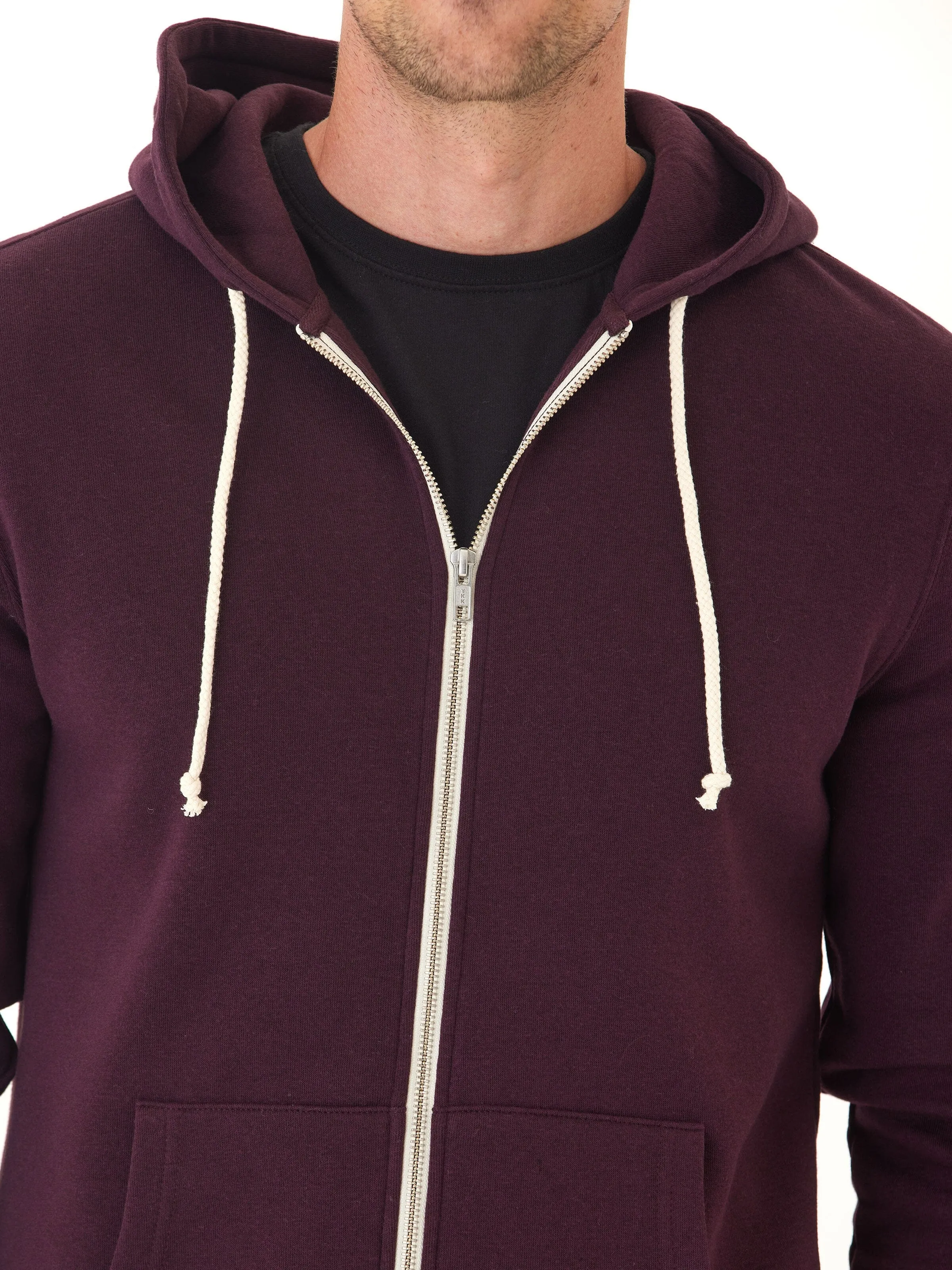Travel Functional Wear MagneticClosureSystem Triblend Zip Fleece Hoodie