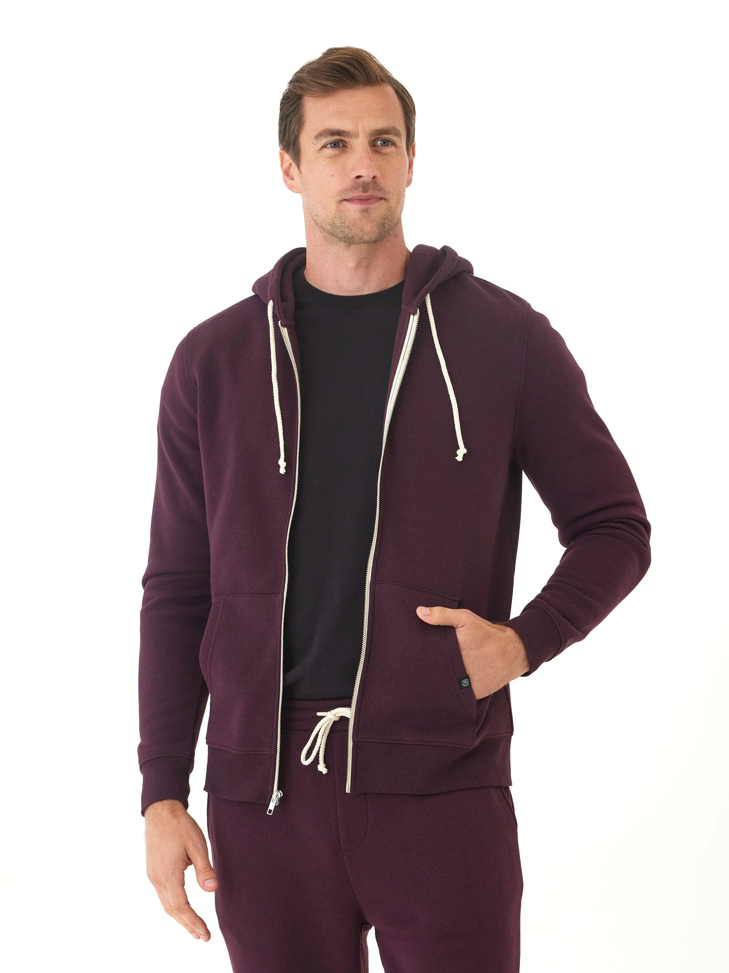 Triblend Zip Fleece Hoodie Sleek Layer Fit