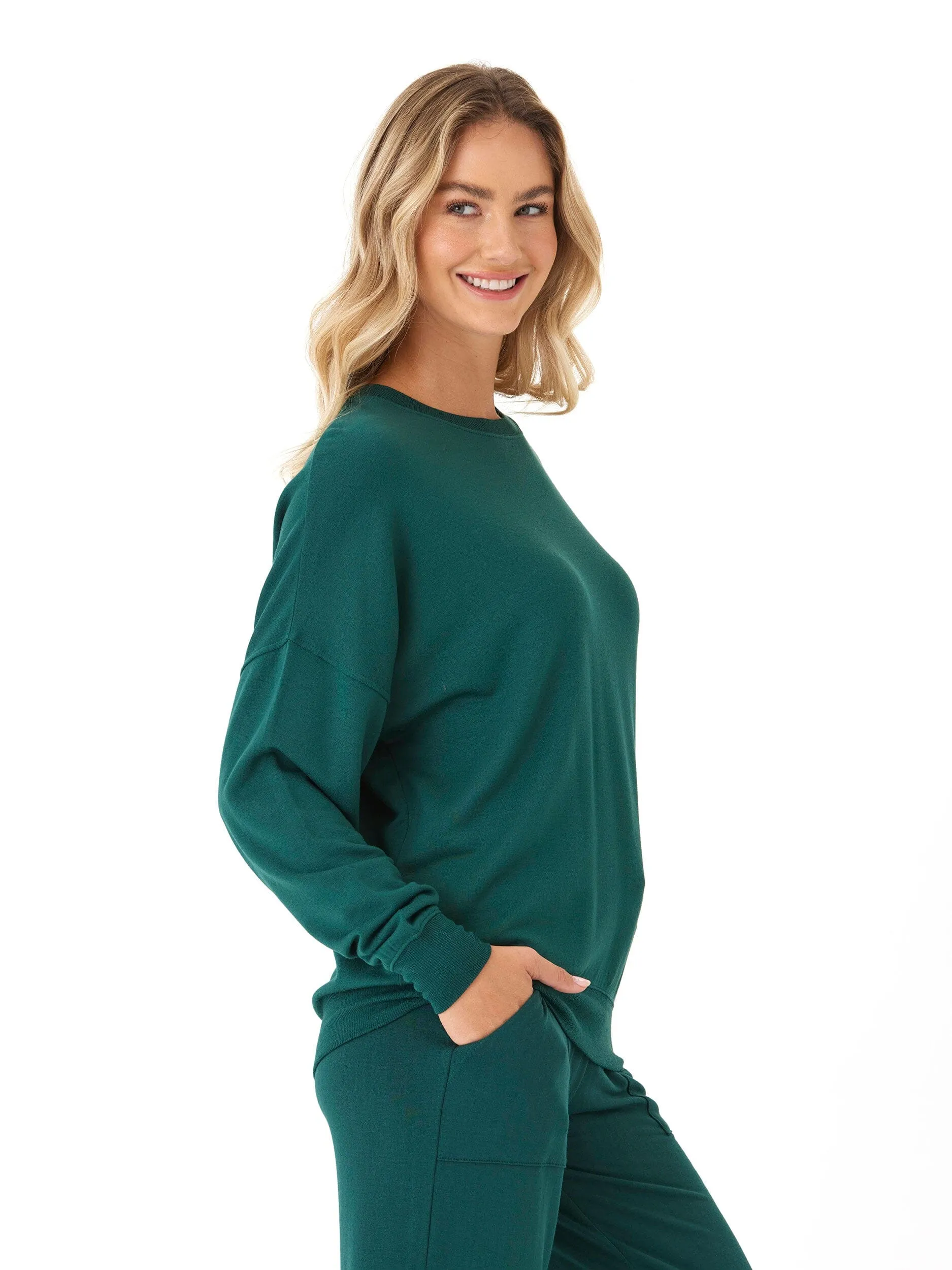 Reflective details Statement Outerwear Cathy Boyfriend Feather Fleece Pullover