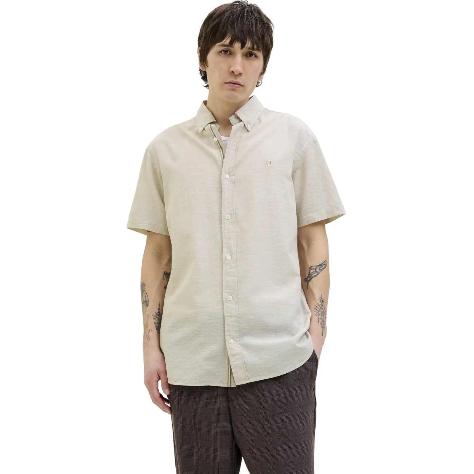 Jack & Jones Mens Blusummer Shield Short Sleeve Shirt High-Quality Material