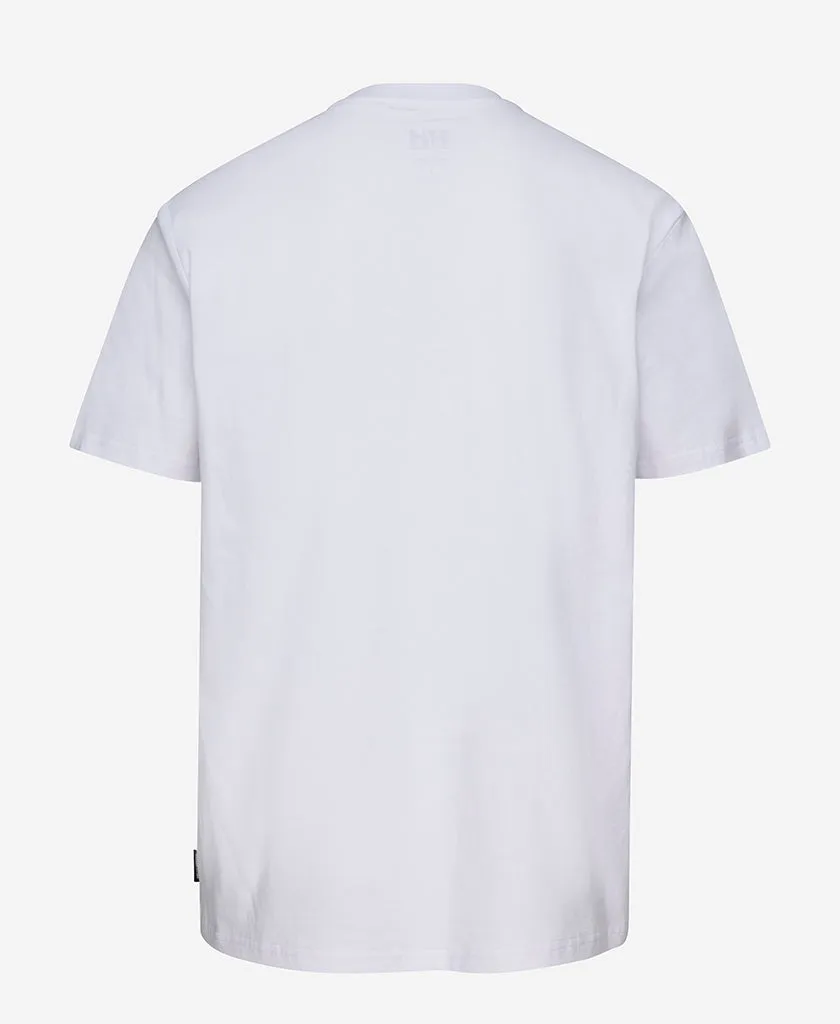 LINE UP T-SHIRT, White Reinforced Seam Technique Heat Regulating Fabric