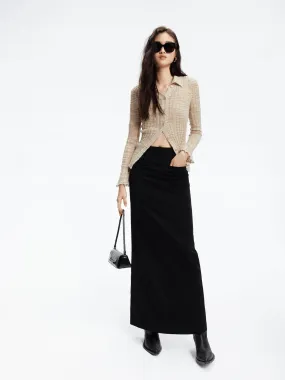 Linen Blend Knitted Top Luxe Wear Sleek Comfort Wear