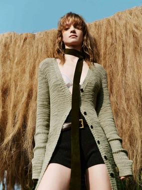 Street Warmth Linen Blend Long Cardigan