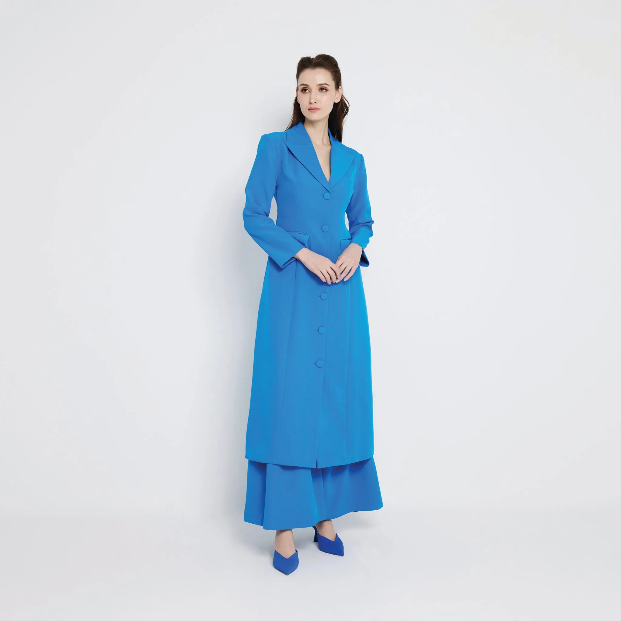 Long Jacket Airy Cloth