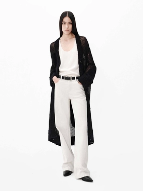 Weight Distribution Tech Longline Sheer Knit Cardigan