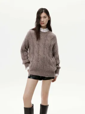 Soft and Elegant Cozy Look Loose Distressed Sweater