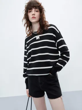 Casual Cozy Loose Fit Striped Sweater