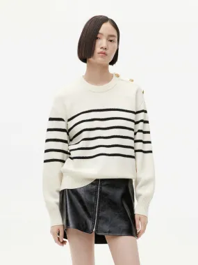 Loose Fit Wool Sweater Active Design Thermal Locking Yarn
