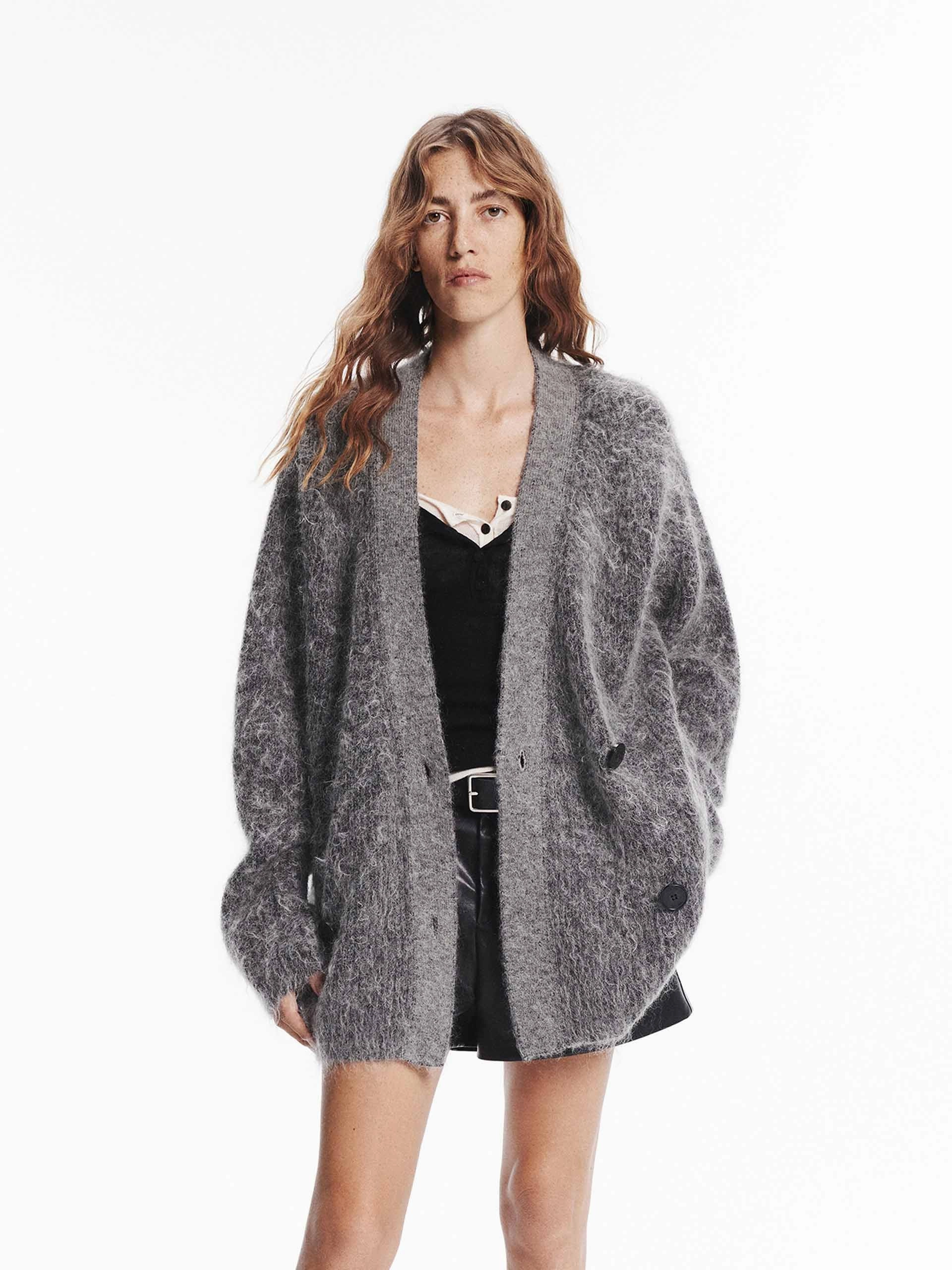 Cool Weather Loose Brushed Knitted Cardigan