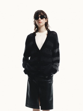 Loose Distressed Knit Cardigan Daily Wear Urban Trendy