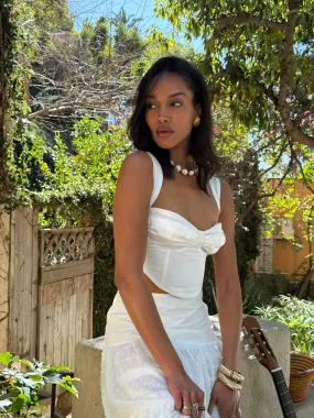 Lorelei White Corset Top BreathableFabricTech Ethical production