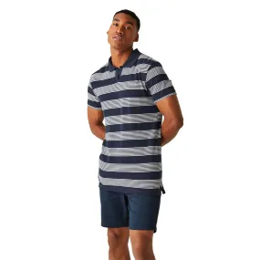 Comfy Apparel Regatta Mens Tempete Stripe Short Sleeve Polo Shirt